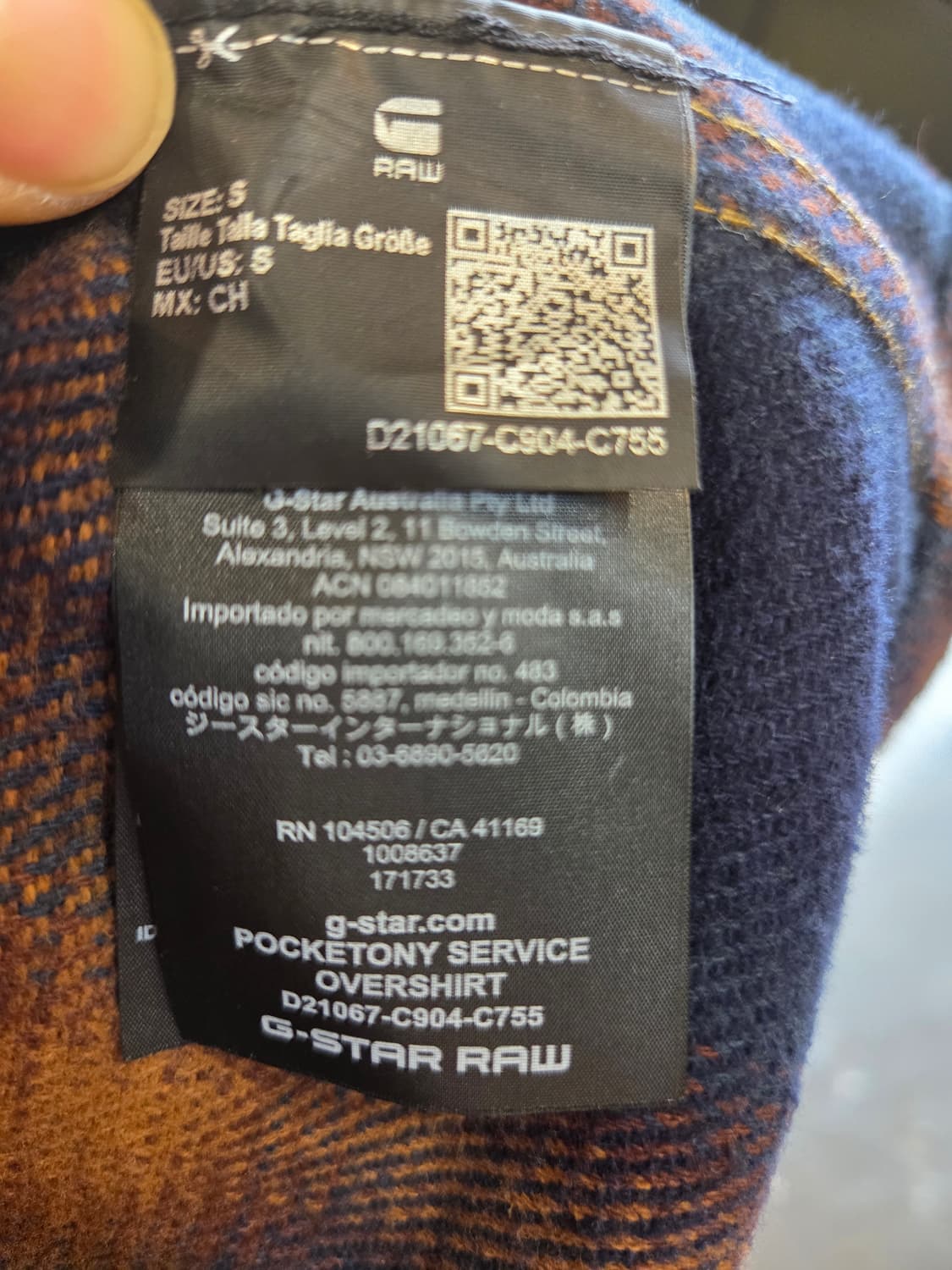 G-Star RAW 체크 셔츠 남방(XS)남려공용 상품이미지6