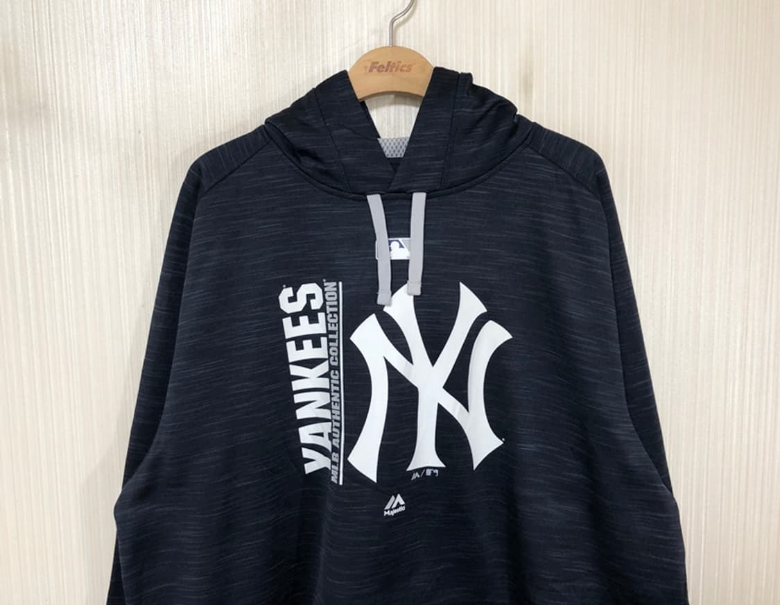 MLB 마제스틱 뉴욕양키스 어센틱 빅로고후드/풀오버후디 XL(해외) 상품이미지2