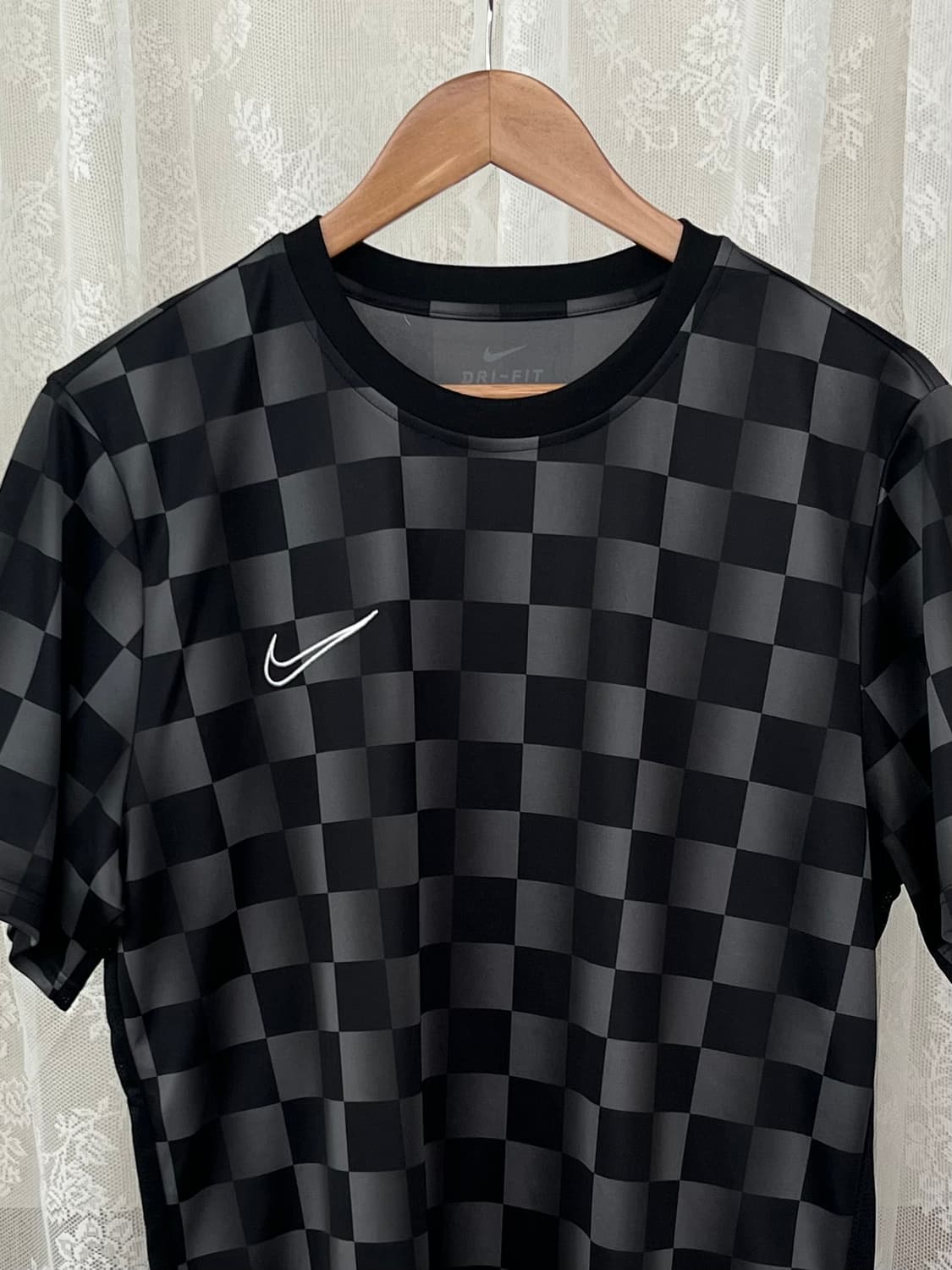 XXL) 나이키 드라이핏 체커보드 반팔 티셔츠 블랙 상품이미지3