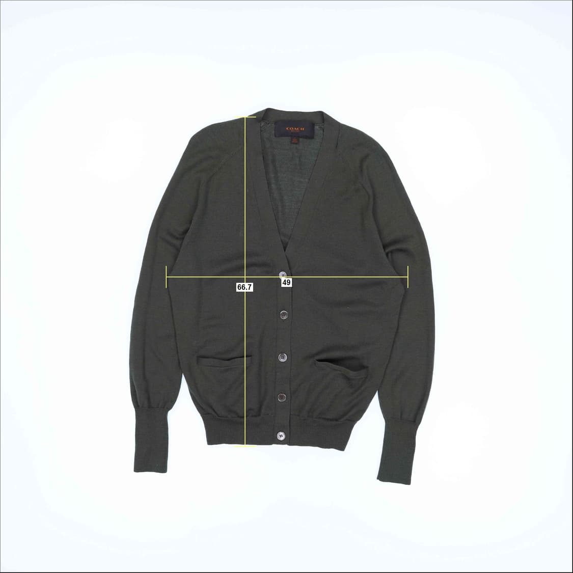 [S] 코치 여성 메리노울 엘보패치 니트 가디건 자켓 N6850 상품이미지5