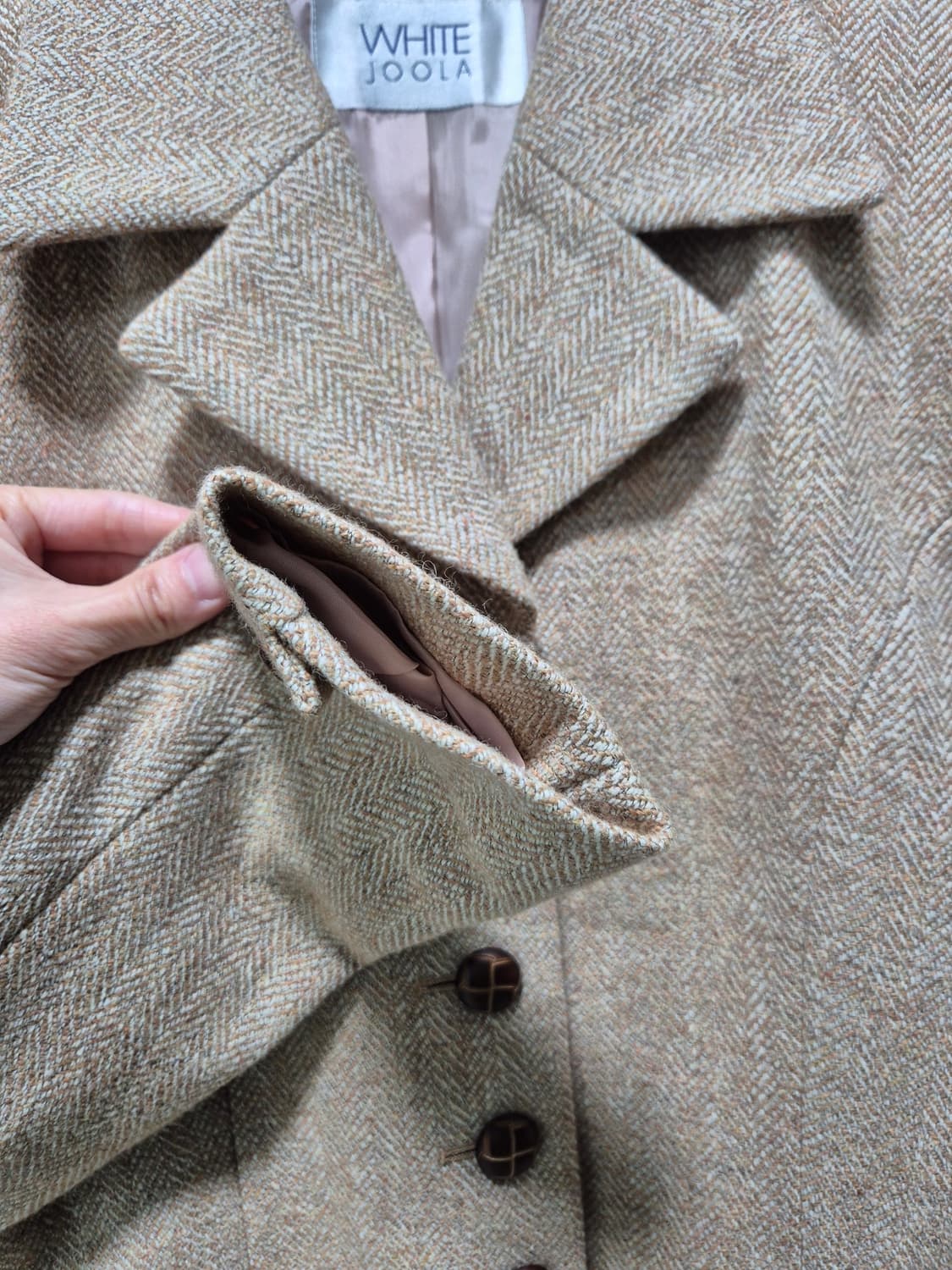 화이트주아 헤링본 자켓 상품이미지5