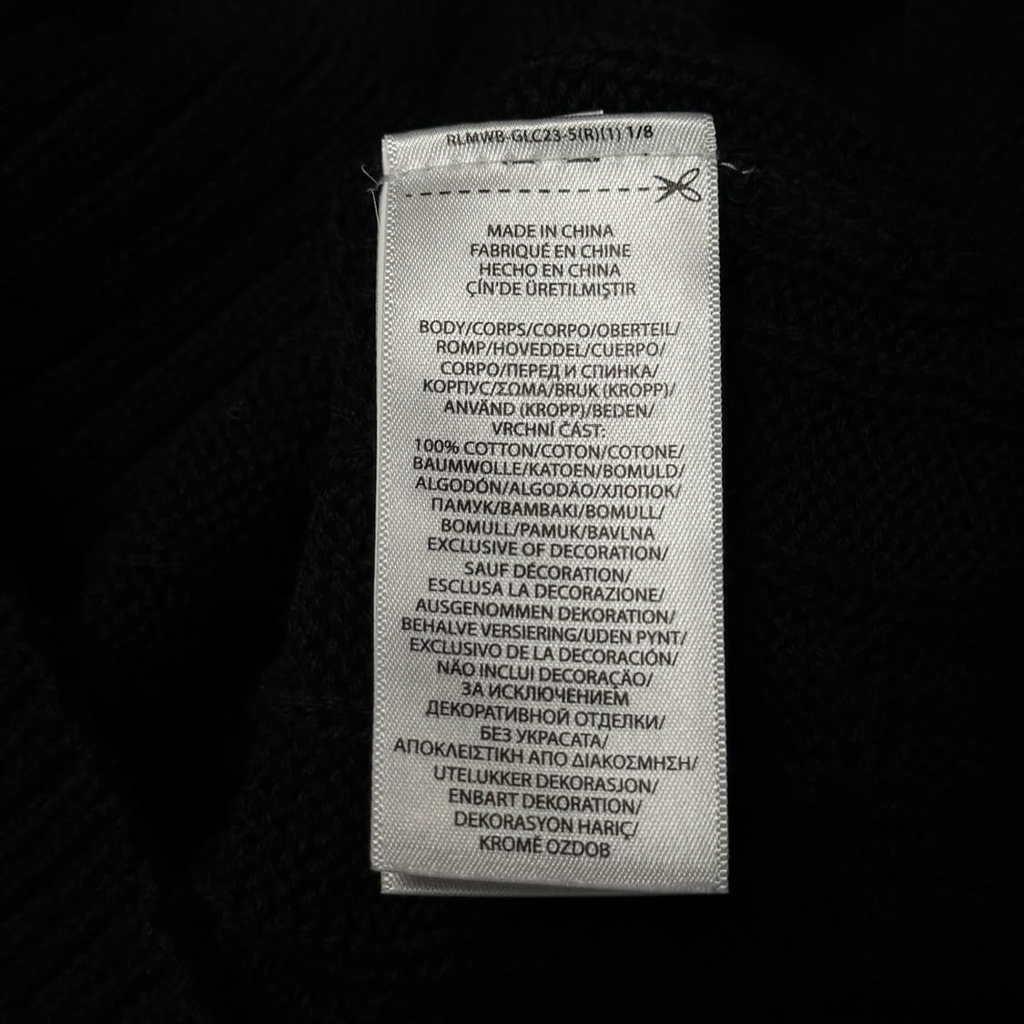 (S) 폴로 랄프로렌 신형라벨 케이블 니트 블랙 상품이미지5