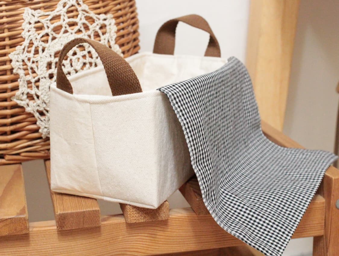 핸드메이드 광목 패브릭 바구니 상품이미지4