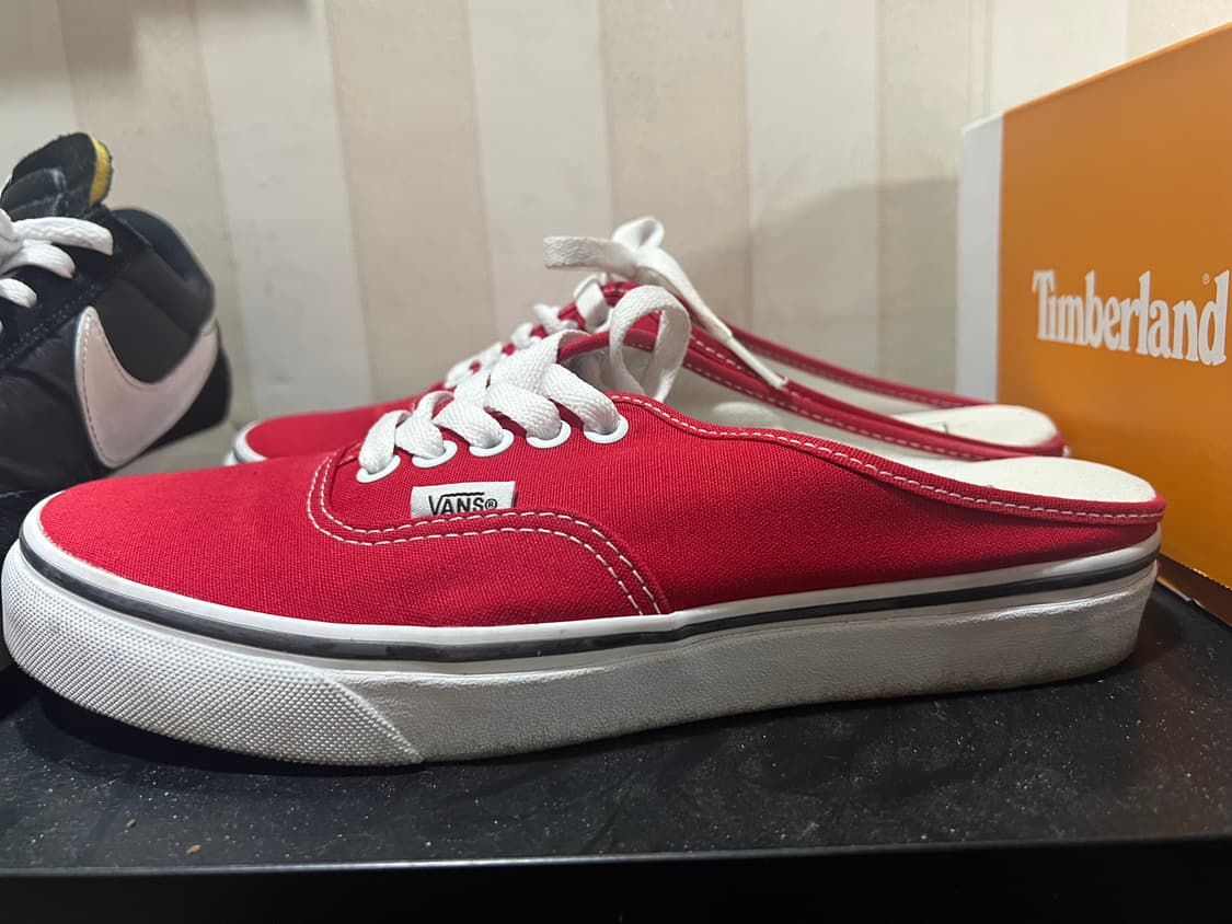 반스 어센틱 뮬 - 레이싱 레드:트루 화이트 상품이미지7