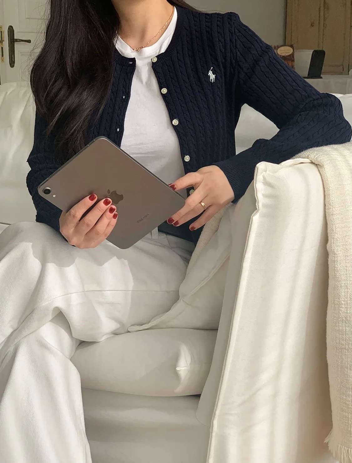 폴로 가디건 걸즈 L 상품이미지1