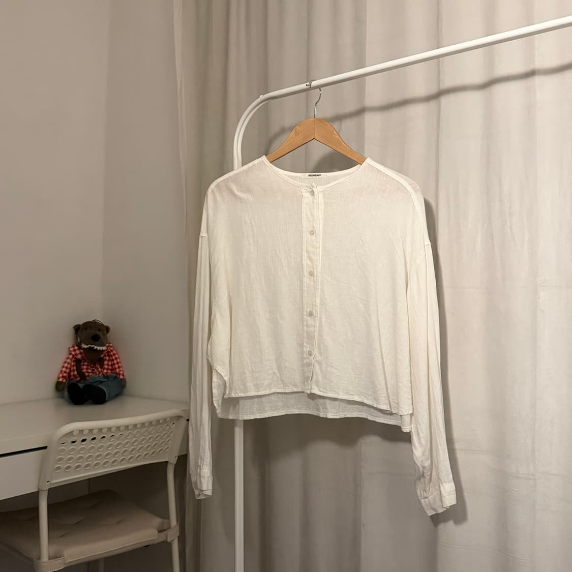 아메카지 린넨 버튼 블라우스 linen button blouse 상품이미지1