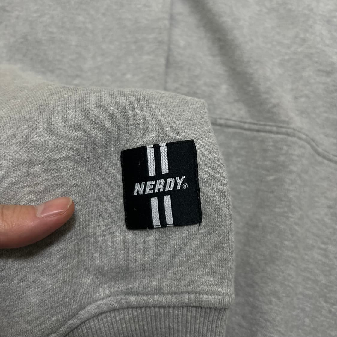 널디 남여공용 스펠 로고 후드티 [그레이] M/95 상품이미지5