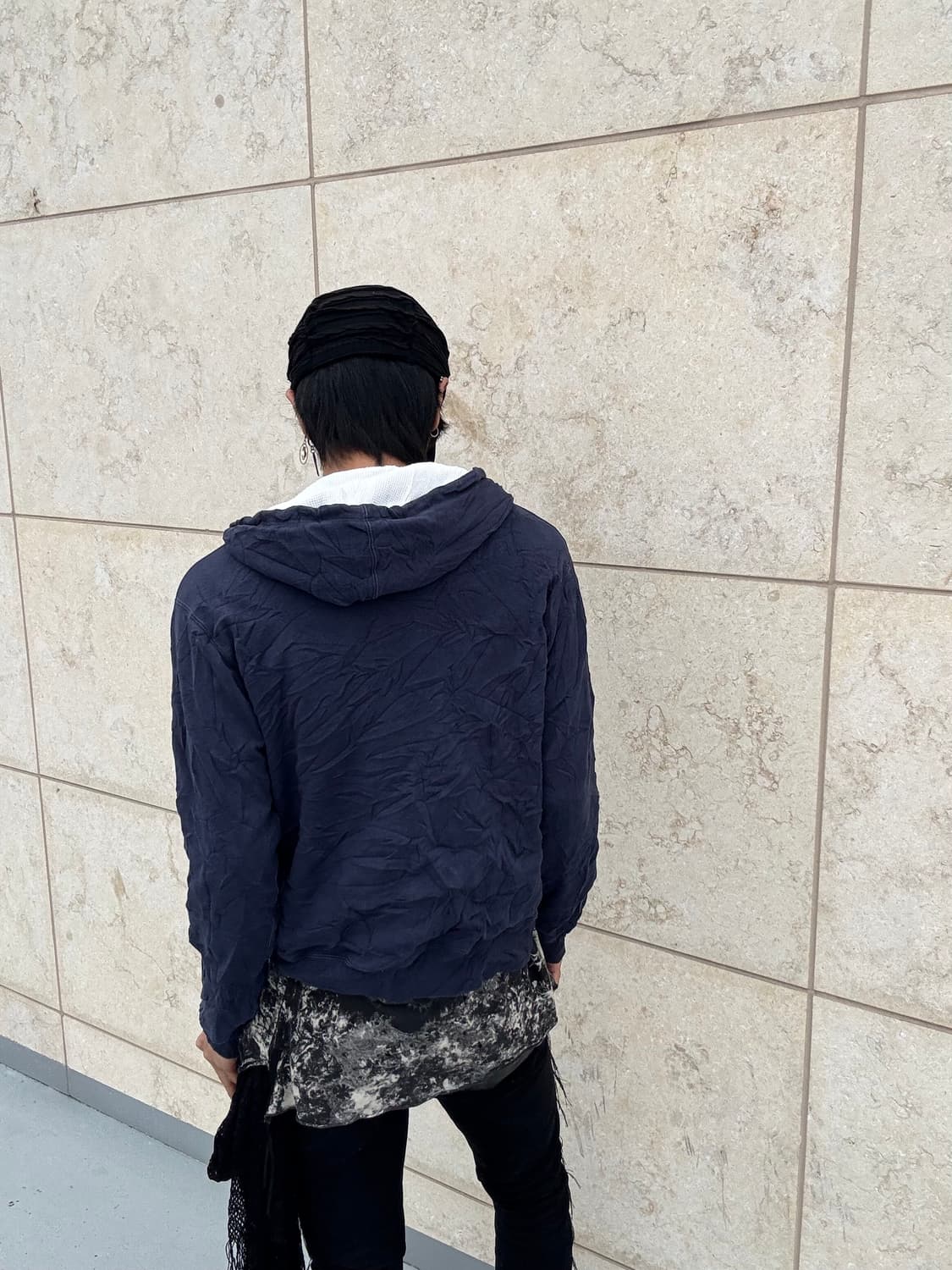 “Avirex” Y2K Mood Navy Hoodie zip Up 상품이미지5