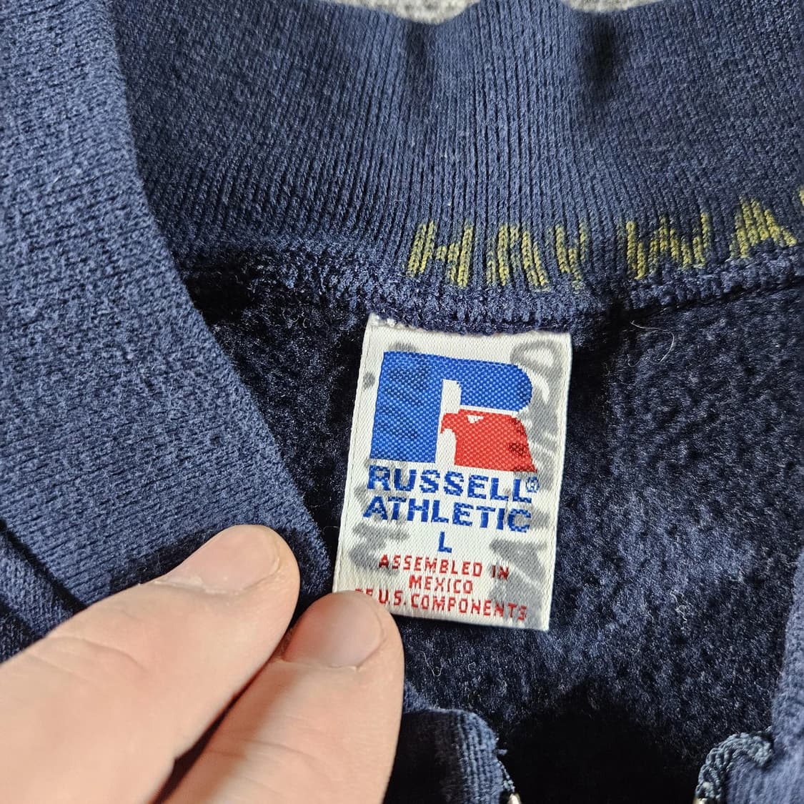 90s 러셀 애슬레틱 네이비 블루 풀 집업 스웻셔츠 상품이미지7