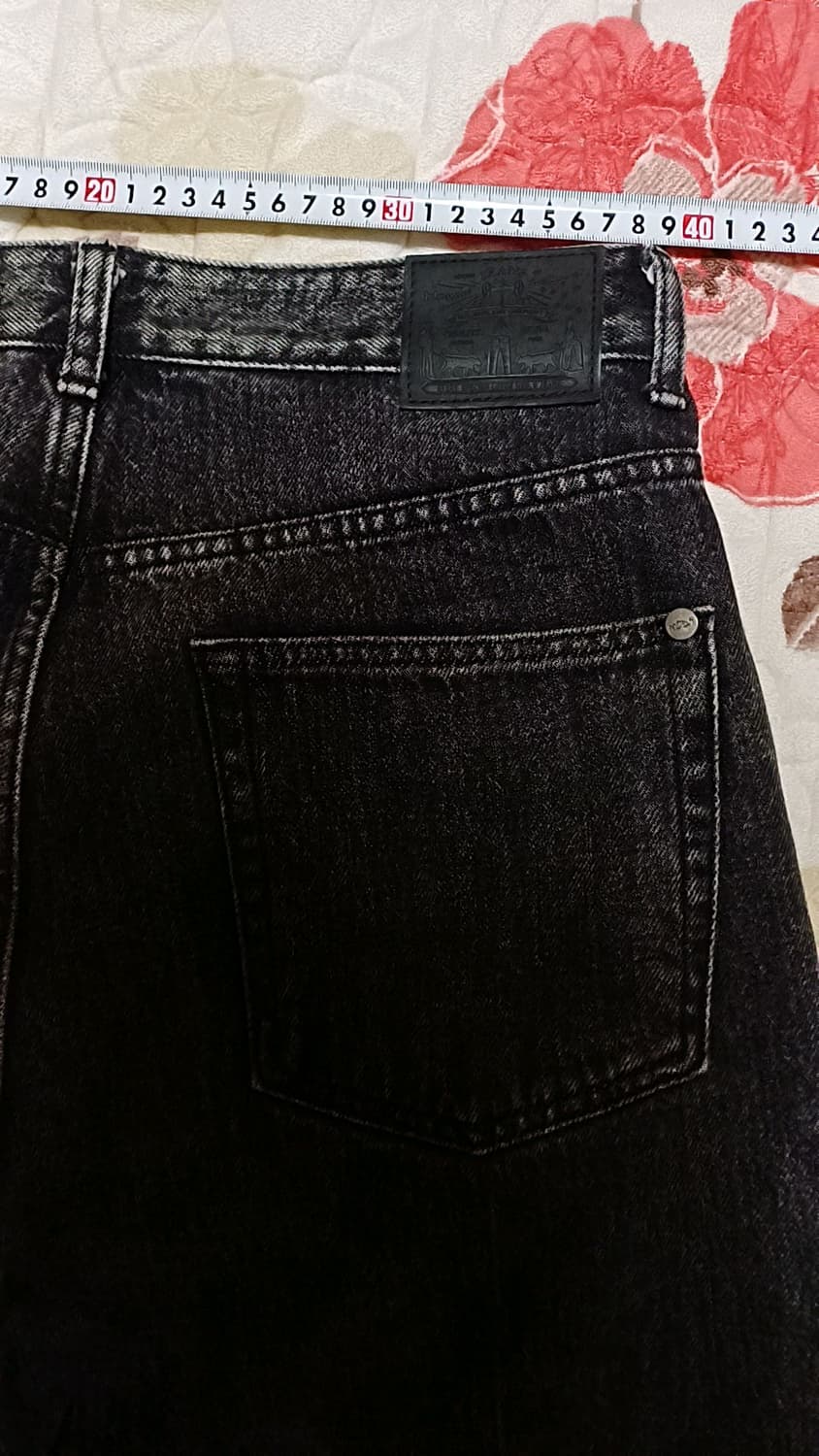 모드나인 와이드데님팬츠 30인치 기장107 상품이미지7