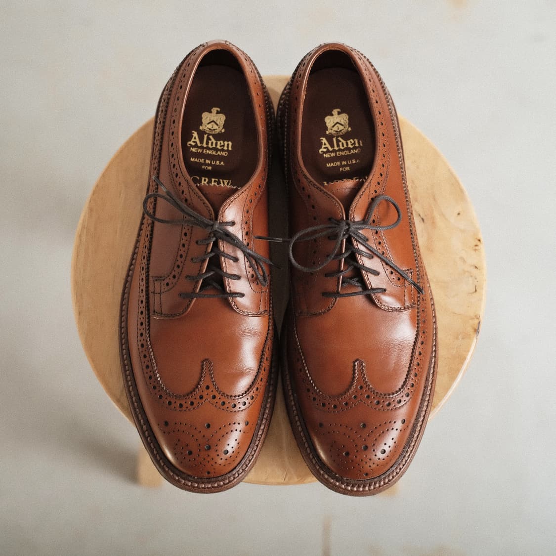 알든 97641 9D(270-275)사이즈 꼬냑 카프 윙팁 더비 상품이미지8