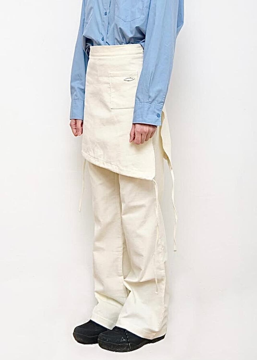 노이아고 골덴 코듀로이 아이보리 치마 스커트 레이어드 스웻 부츠컷 26 상품이미지3