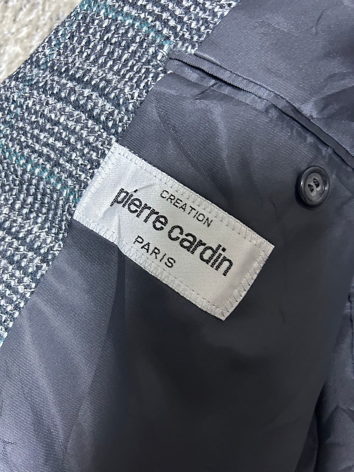 일제 피에르가르뎅 체크 울 블레이저 105 상품이미지3