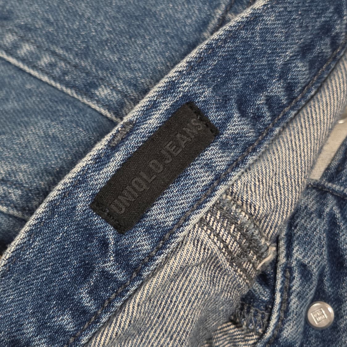 유니클로 진청 세미 와이드 데님 팬츠 상품이미지7