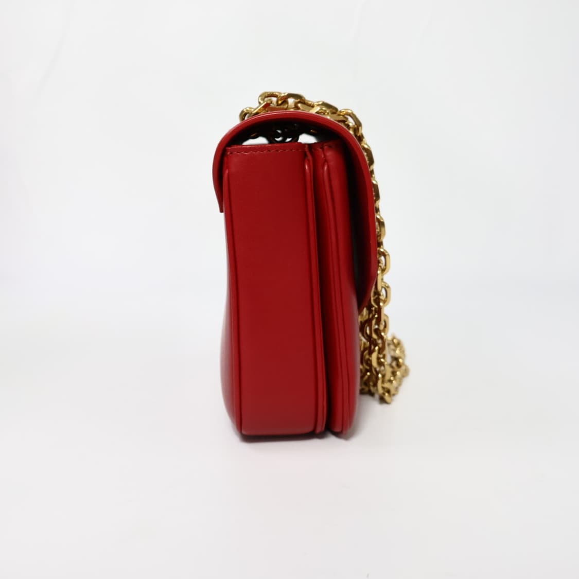 셀린느 레드 금장 C로고 체인 숄더백 스몰 상품이미지5