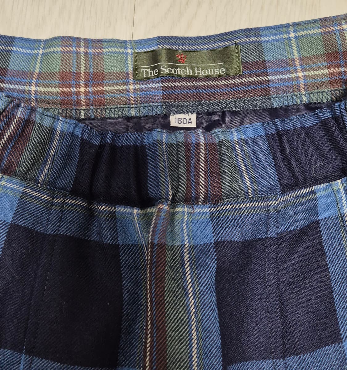 빈티지 THE SCOTCH HOUSE 체크 플리츠 미디 스커트 상품이미지2