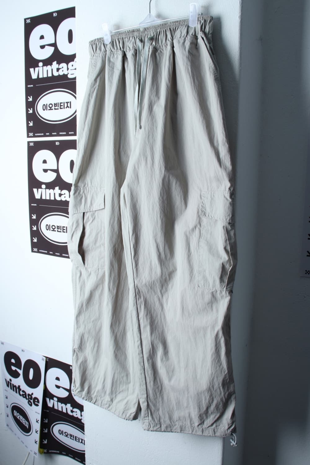 (L-XL) 언아웃핏 트레이닝복 바지 카고 밴딩 나일론-P1P10380 상품이미지1