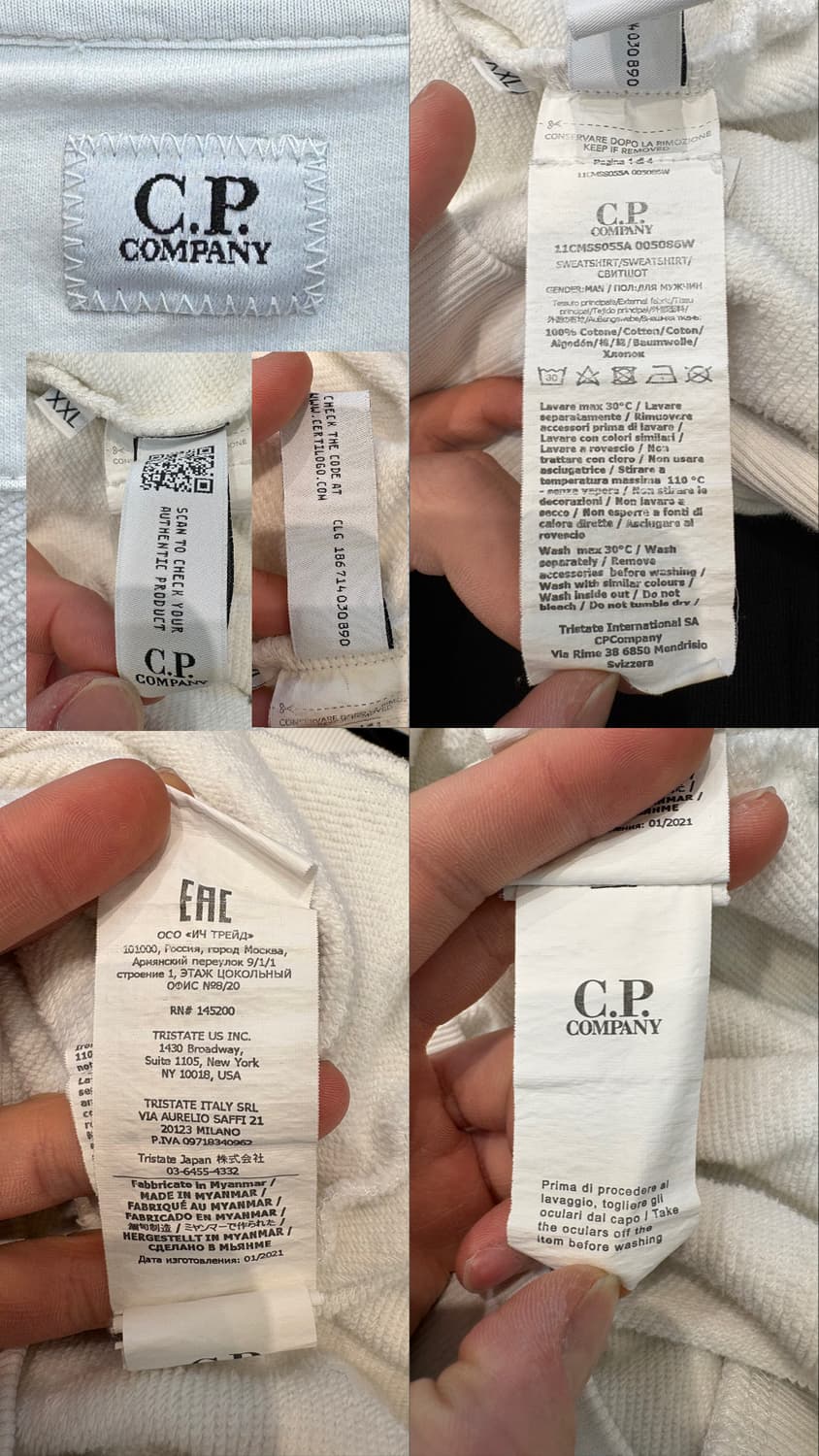 C.P. 컴퍼니 다이애그널 레이즈드 렌즈 와펜 맨투맨 상품이미지10