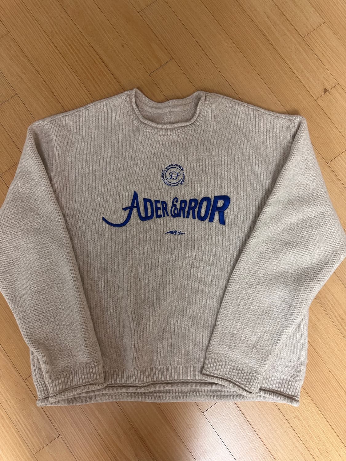 (A3)아더에러 베리프 로고 니트(아이보리) 상품이미지1