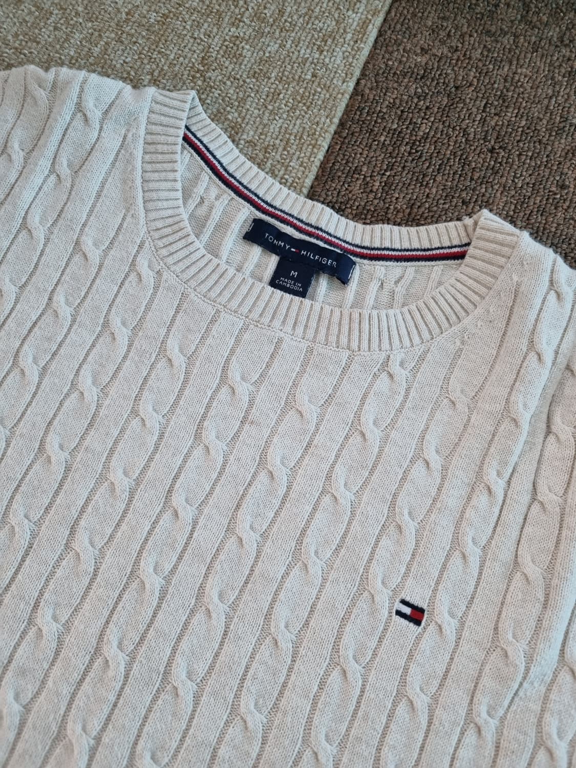 타미힐피거 케이블 반팔 니트 상품이미지1