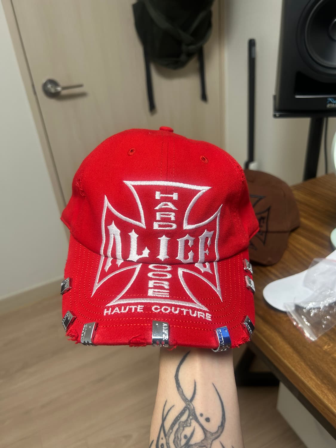 Alice hollywood moto couture cap  (red) 상품이미지2
