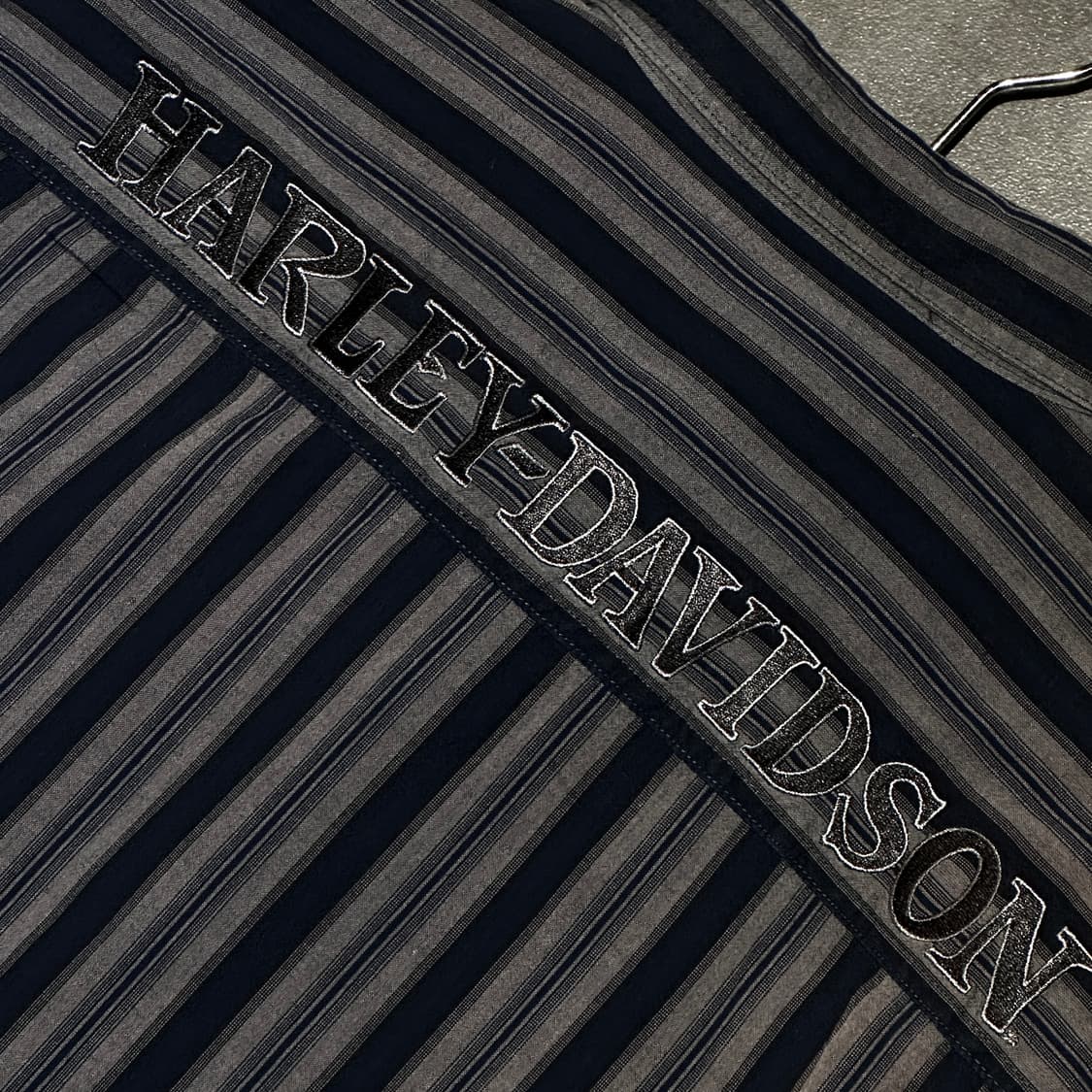 [HARLEY-DAVIDSON] 네이비 스트라이프 백로고 할리 셔츠 상품이미지5