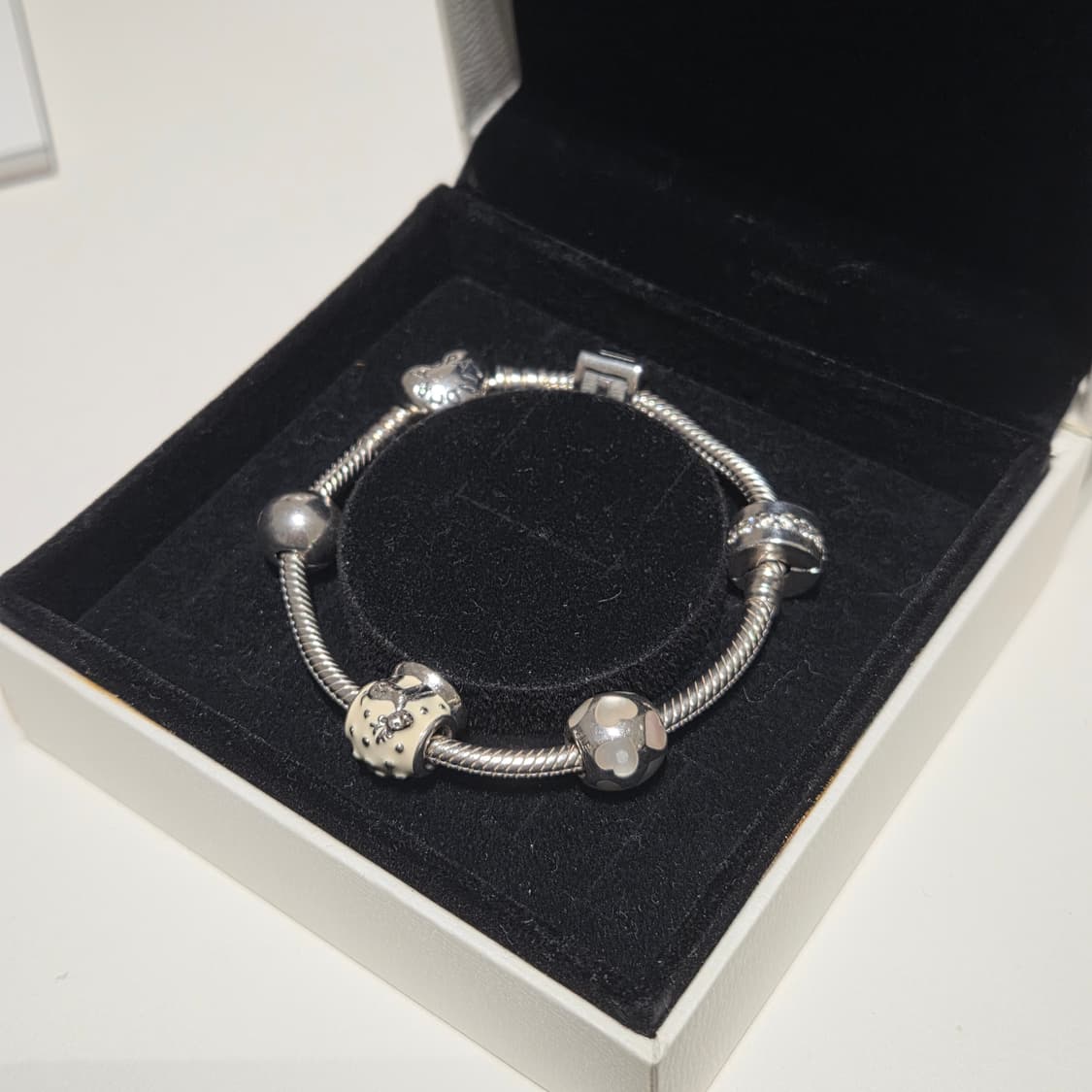 PANDORA 판도라 정품 스네이크 하트클라솝 세트판매 체인팔찌 실버팔찌 상품이미지1