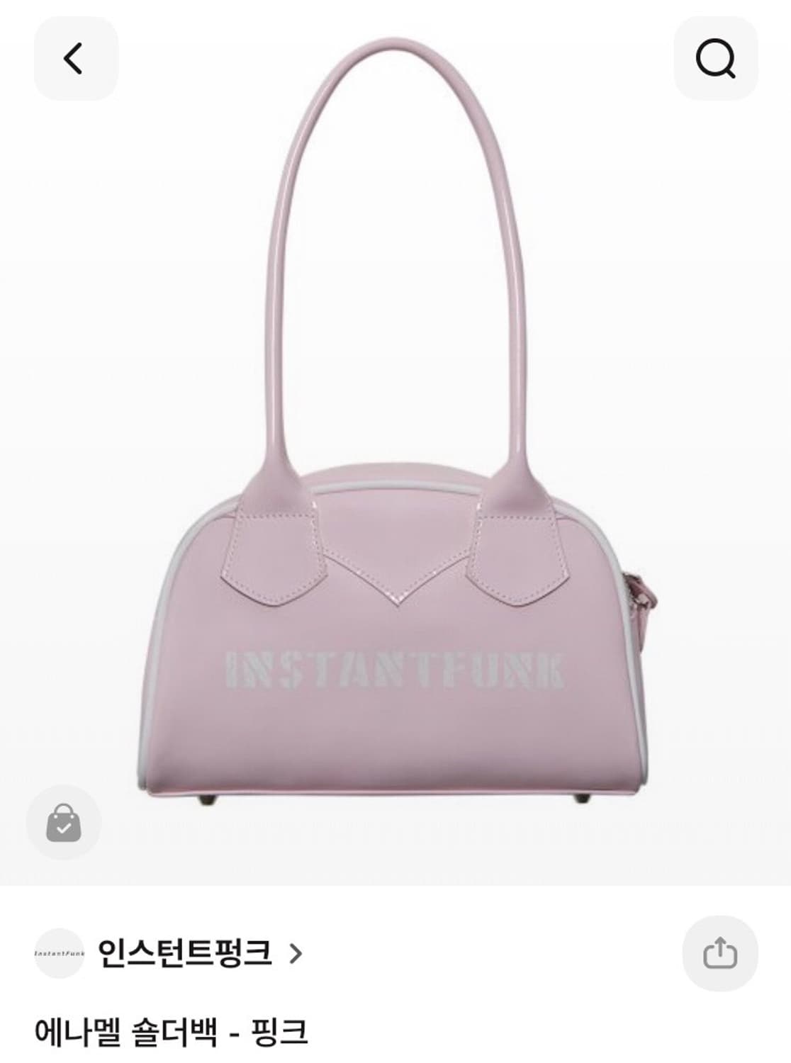 인스턴트펑크 에나멜 숄더백 핑크 상품이미지1