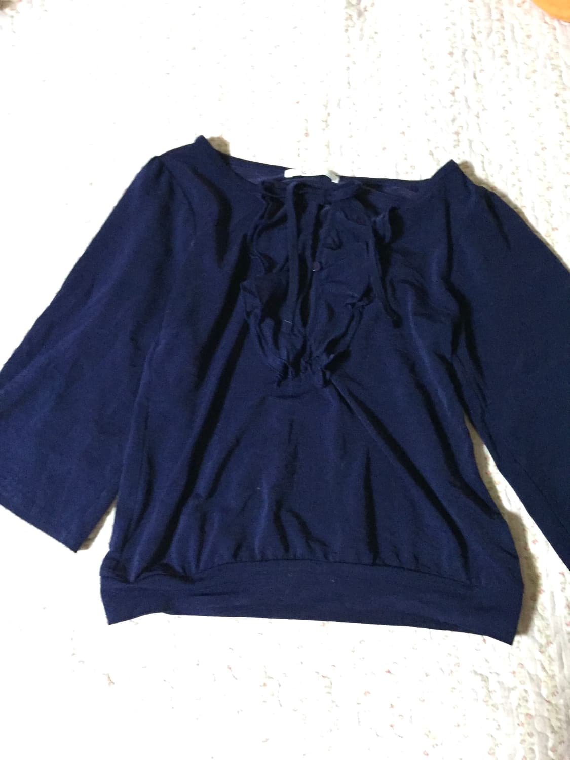 Vintage navy blouse 상품이미지1