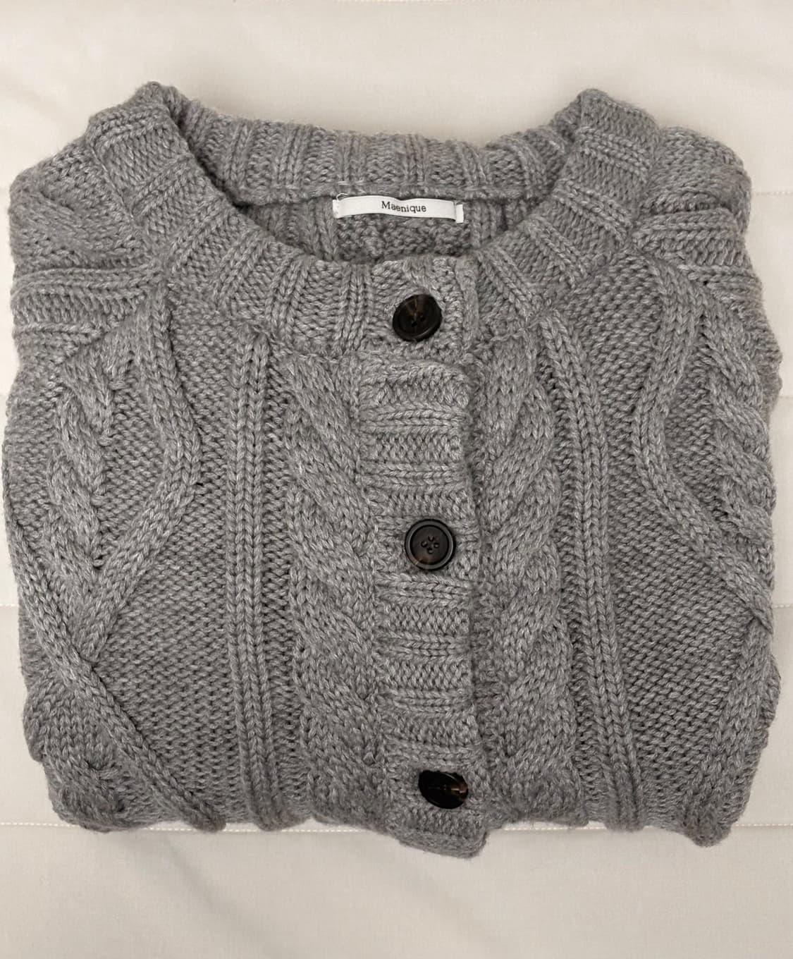 꽈배기 라운드넥 가디건 상품이미지1