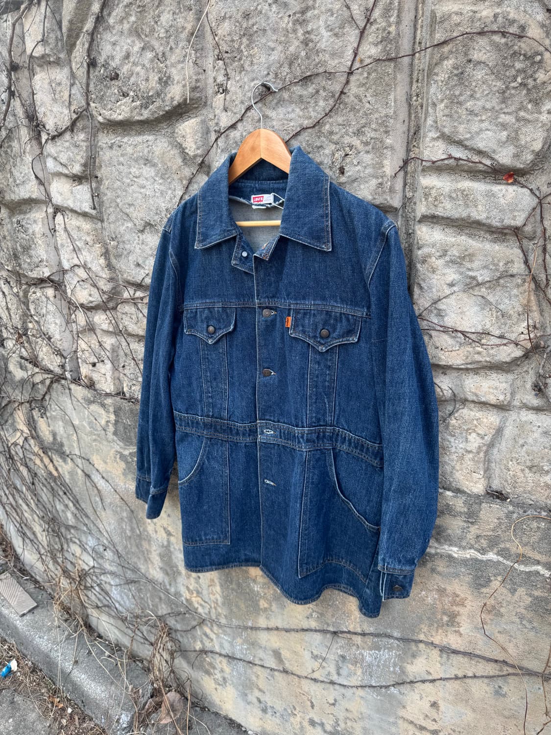 70s 리바이스 빈티지 부시 자켓 데님 초어 카 코트 L 상품이미지3