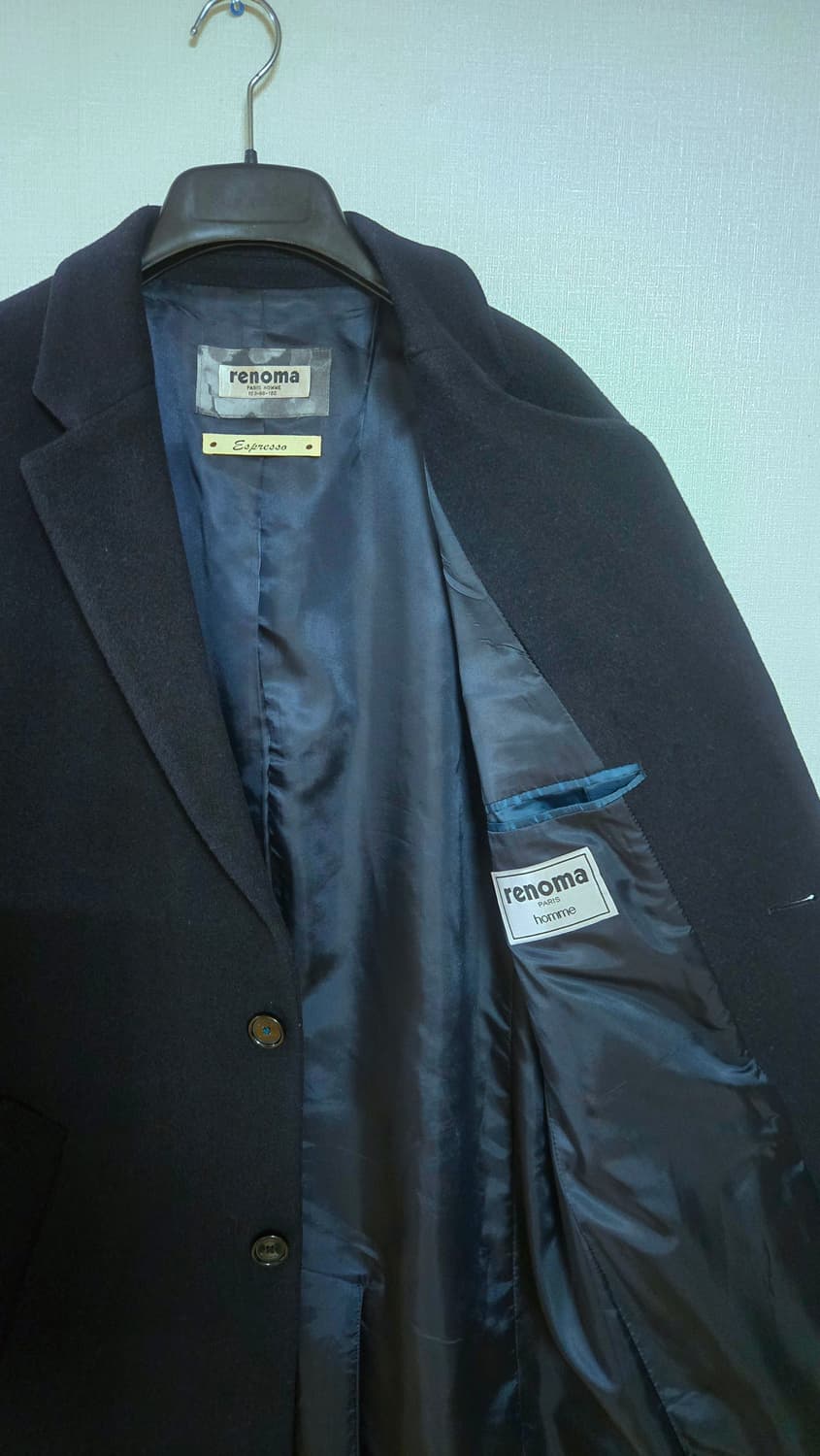 레노마 남성 다크네이비 모직코트, 겨울코트 상품이미지6
