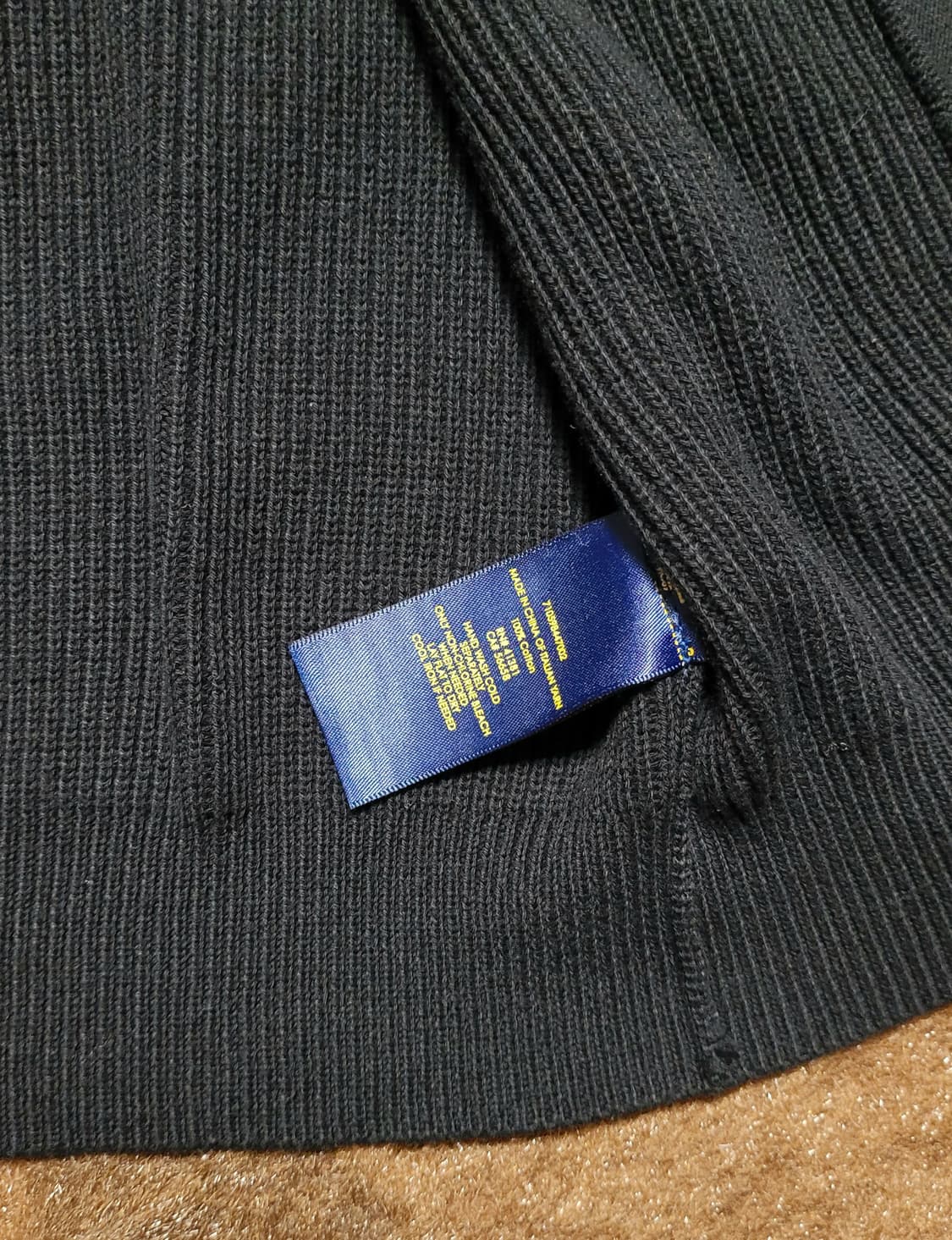 폴로 랄프로렌 남성용 블랙 면 니트(XL) 상품이미지9