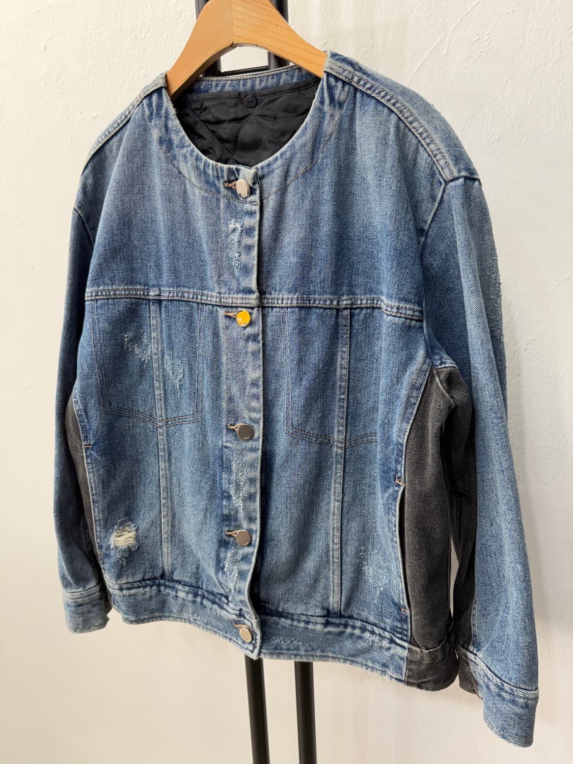 정품) 구호 오버핏 데님 누빔 내피안감 청자켓  상품이미지3
