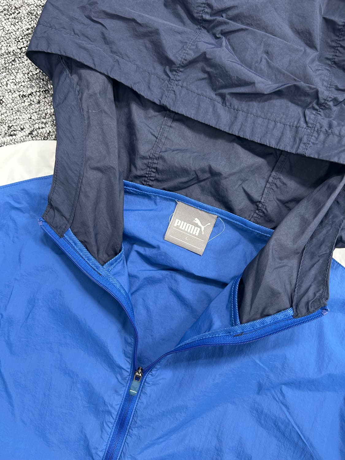 푸마 빅로고 후드 바람막이 아노락 L 상품이미지5