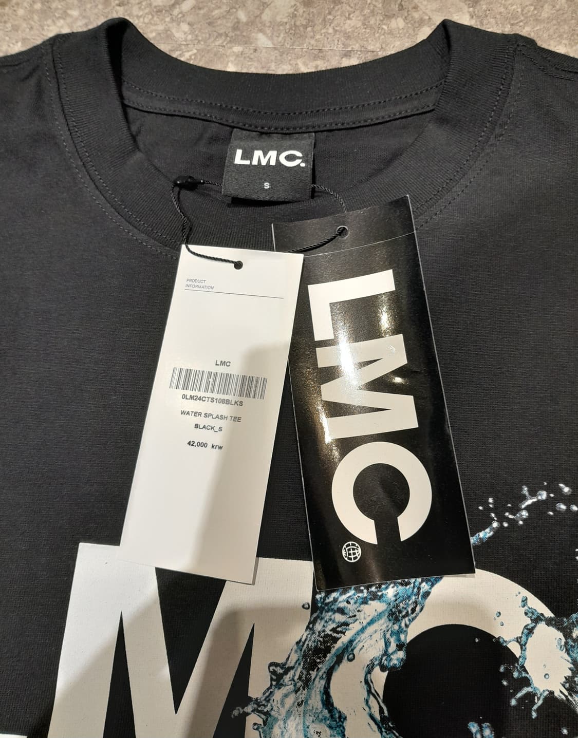 💥(새상품) LMC 반팔 블랙 (S)         
 상품이미지4