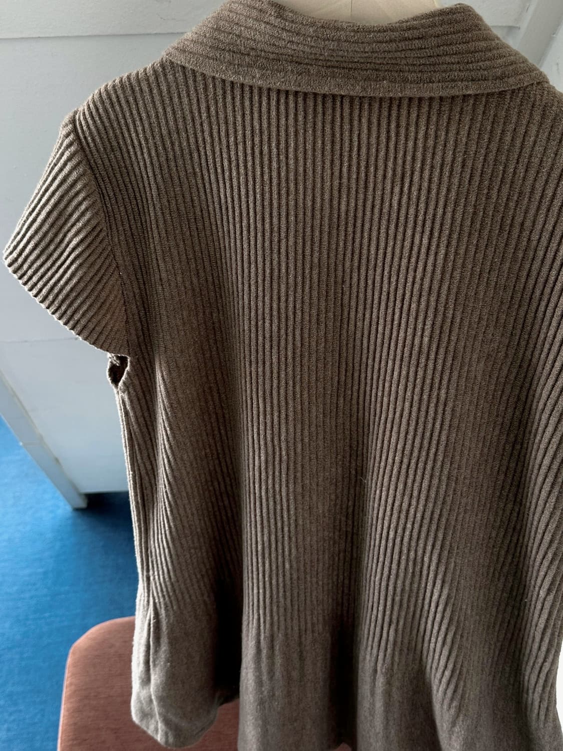 Design rib long knit jacket 상품이미지6