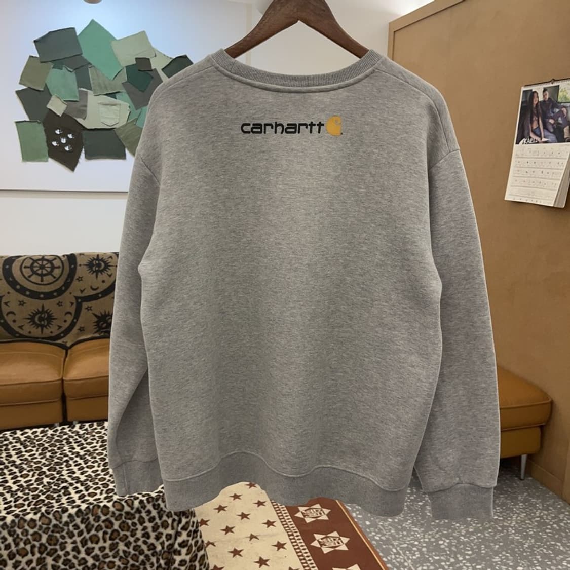 칼하트 올드스쿨 레트로 빈티지 빅로고 기모 맨투맨 XL C09198 상품이미지4