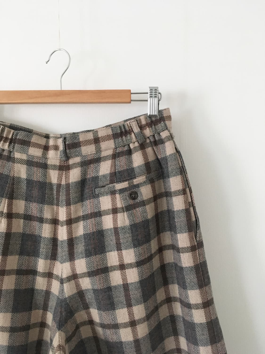 beige check half pants 상품이미지4