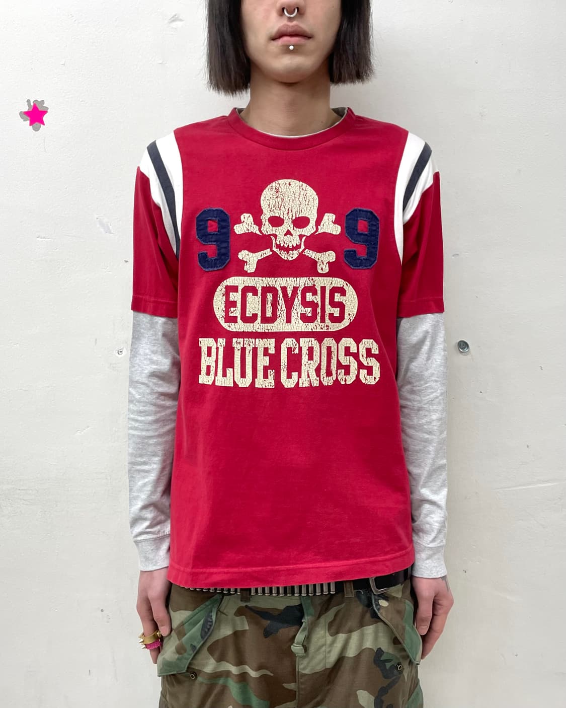  Blue Cross Skeleton Stadium Long Sleeve 상품이미지1