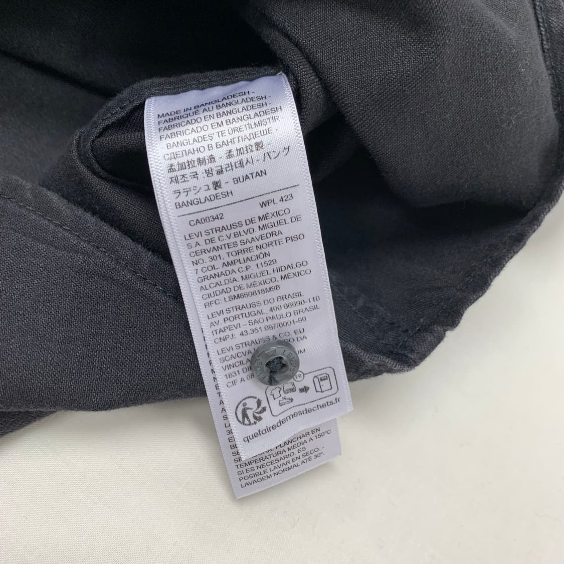 리바이스 스탠다드 흑청 웨스턴 셔츠 남방 (L) 상품이미지5