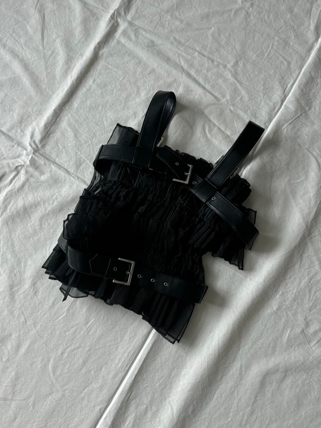 Noir Kei Ninomiya 블랙 튤 탑 상품이미지3