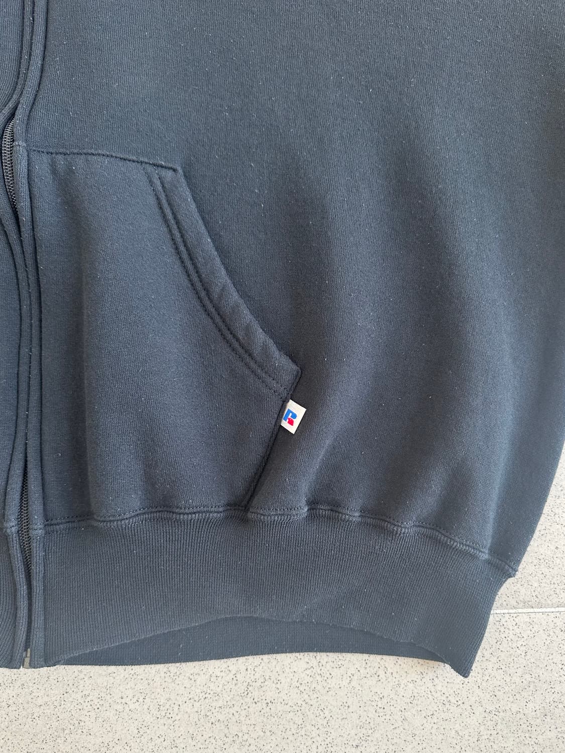 90s 빈티지 러셀 후드집업 블랙 XXL 상품이미지3