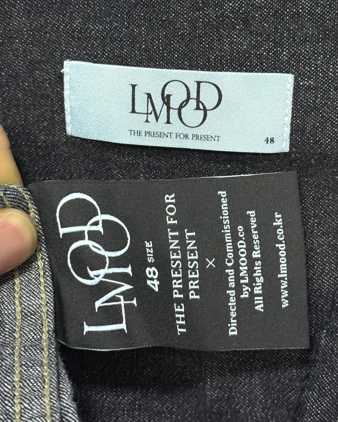 엘무드 진청 생지 데님 인디고 배드가이 웨스턴 셔츠 남방 자개 오버핏  상품이미지6