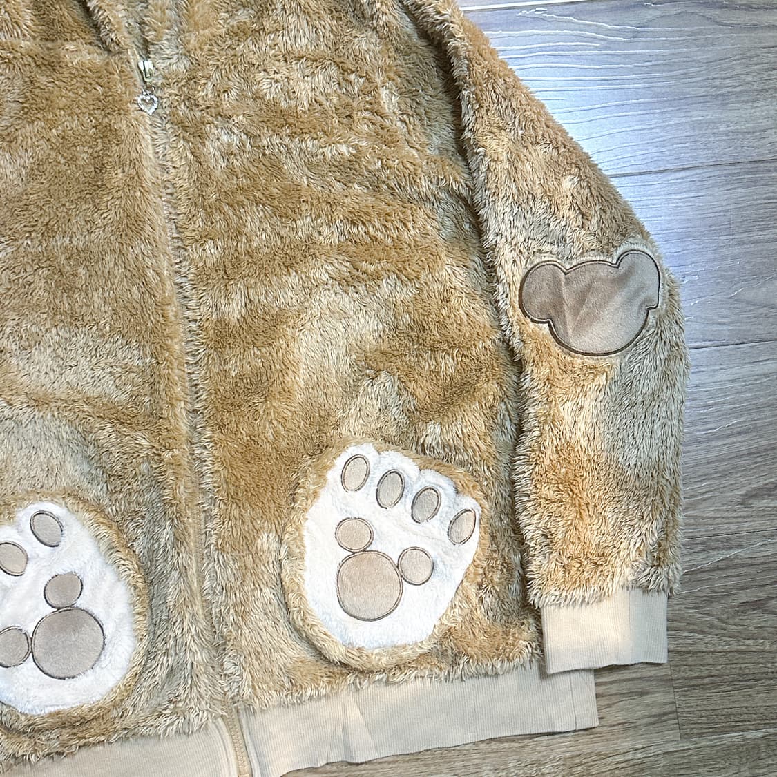 빈티지 쿠마미미 곰돌이 후드집업 히메갸루 로걀 라떼 브라운 젤라또피케깔 상품이미지3