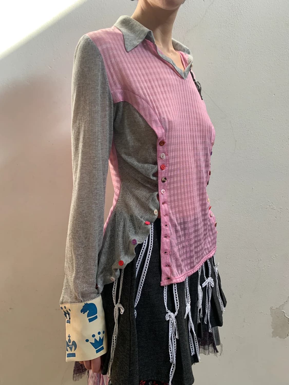 Garbage Core mille bottoni shirt 상품이미지4