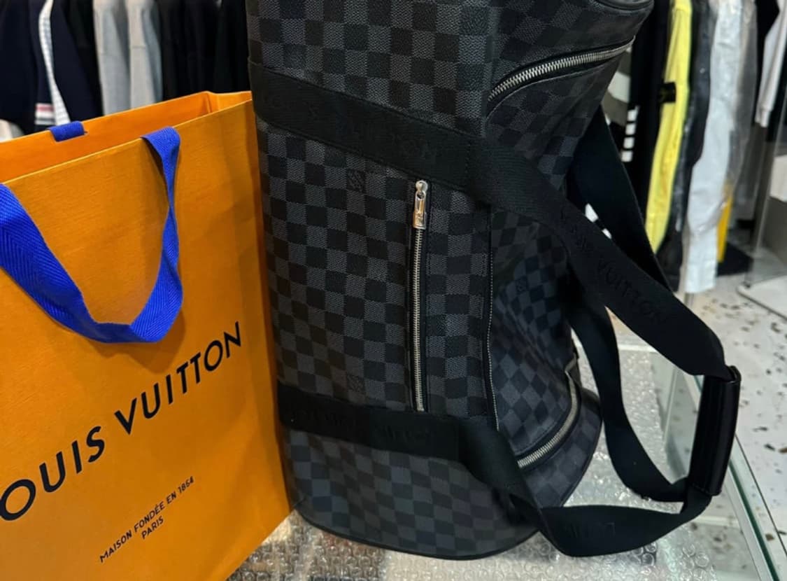 [민트급] 루이비통 그라피트 밴드리에르 코팅 캔버스 레더 키폴 상품이미지5