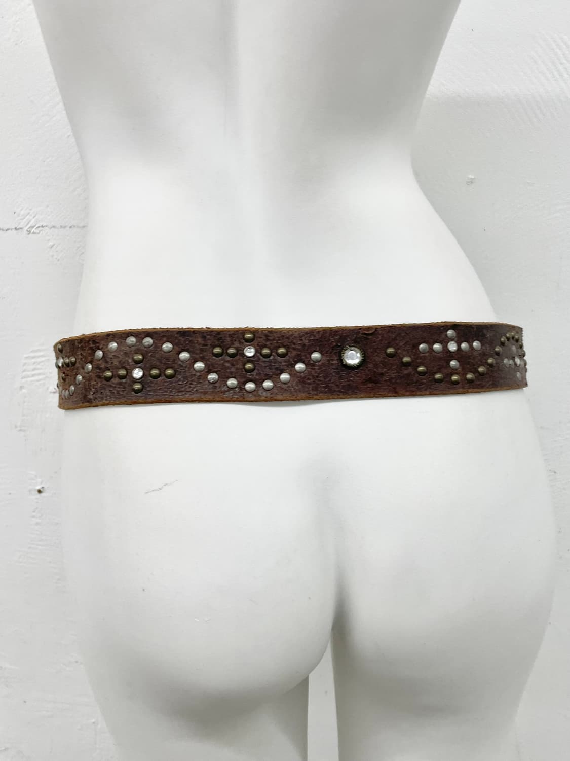 리얼레더 웨스턴 스터드 버클 벨트 상품이미지4