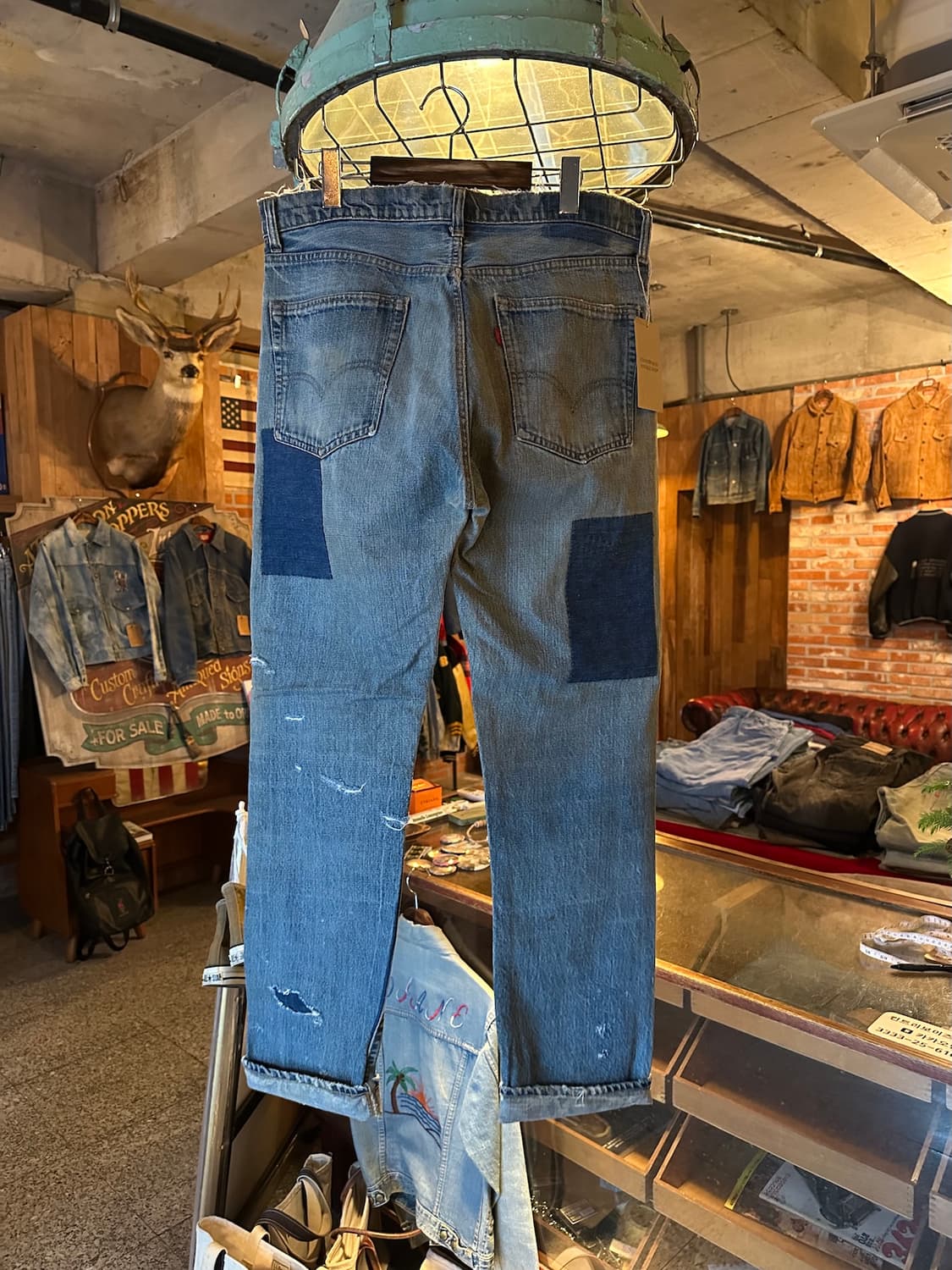 70s USA 빈티지 리바이스 505 66전기 셀비지 데님 팬츠 501 상품이미지5