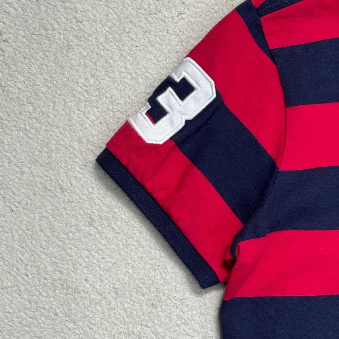 RALPH LAUREN 스트라이프 럭비티 반팔 L 상품이미지5